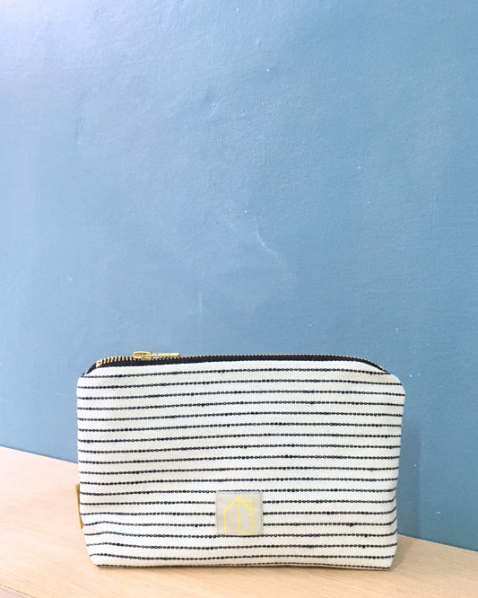 Pochette GIO mare bianca a righe blu